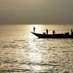 Boat on the Bali Sea