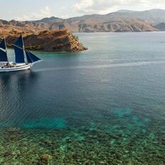 Sailing boat in Komodo 