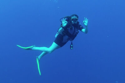 Woman diving