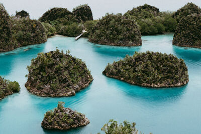Islands in Raja Ampat.