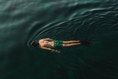 Person snorkelling