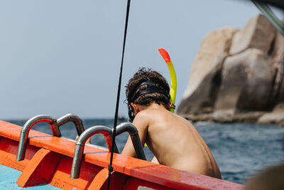 Child snorkelling