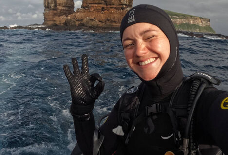 Rachel in the Galapagos