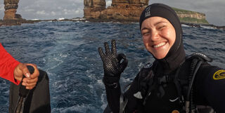 Rachel in the Galapagos