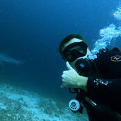Diver diving in Malapascua.