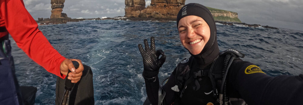 Rachel in the Galapagos