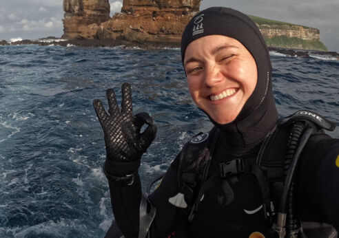 Rachel in the Galapagos